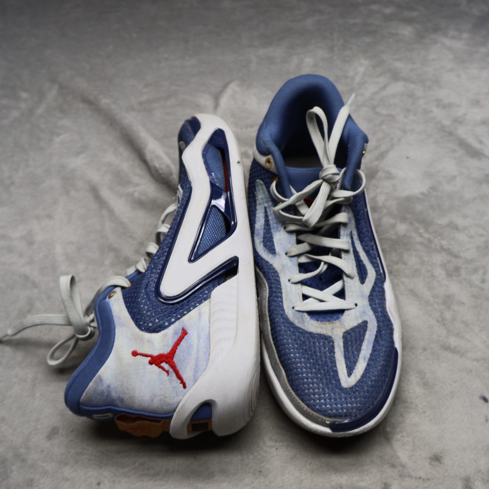 Jordan Mens 10.5 Basketball Shoes Blue Denim Tatum 1 Mesh Lightweight High Top